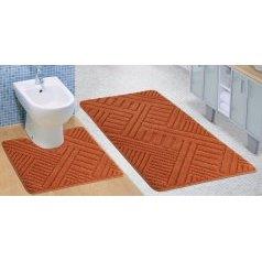 Koupelnová souprava - terrakota - 60x100 cm + 60x50 cm