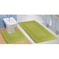 Koupelnová souprava - Zelený rámeček - 60x100 cm + 60x50 cm