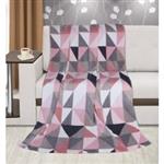 Deka kemping - růžové trojúhelníky 150x200